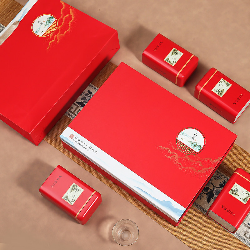 红茶绿茶礼盒中式茶叶盒空盒定制图片
