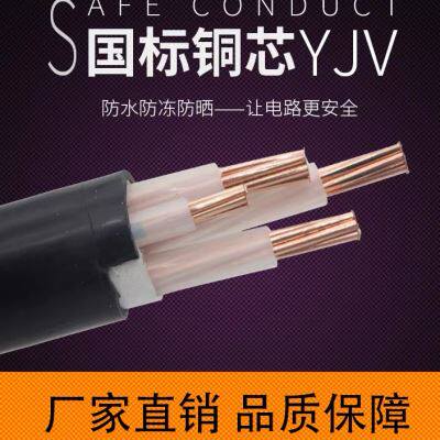 2023YJV电力电缆2 3 4 5芯10平方16铜芯25硬线35拉伸动力铜线三i.