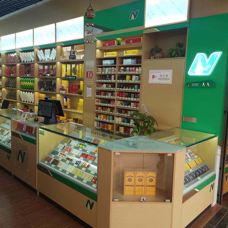 定制 重庆烟草专卖柜渝叶星级烟柜定制玻璃烟酒柜展示架收银台转