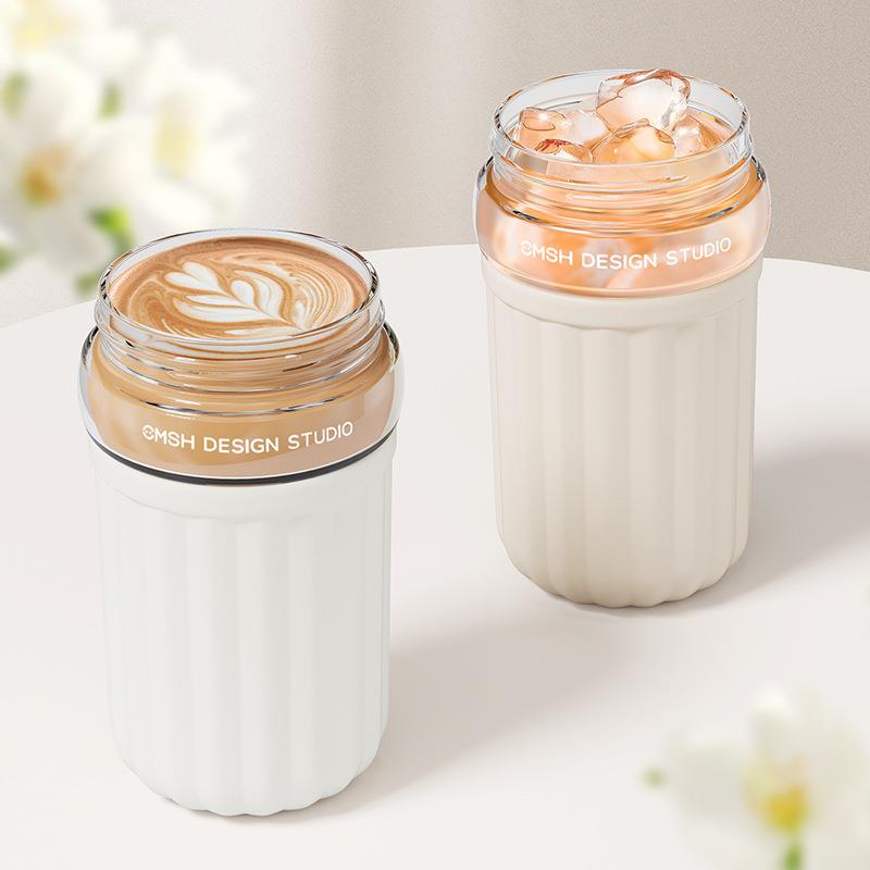 CMSH-0553云贝玻璃杯颜值高携带方便坚固杯环TPU杯套直饮杯口泡茶