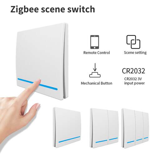 涂鸦zigbee场景开关智能家居免布线随意贴遥控开关