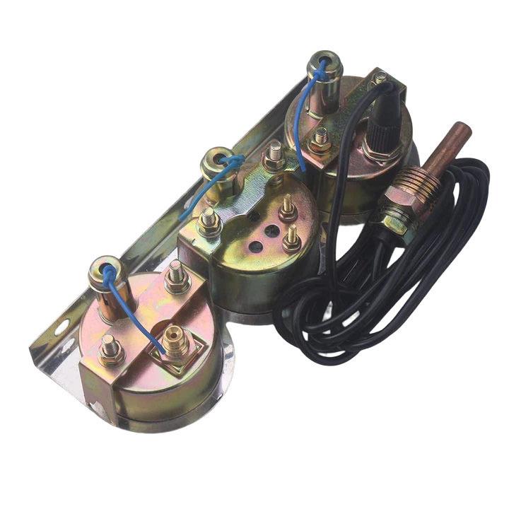 汽车改装三联仪表12V2寸52mm机械式外壳三联合一水温油压电压表