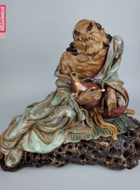 许英进原作孤品石湾公仔陶瓷葫芦仙别墅茶室设计艺术空间定制收藏