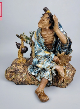 许英进原作孤品石湾公仔陶瓷济公别墅茶室设计艺术空间定制收藏