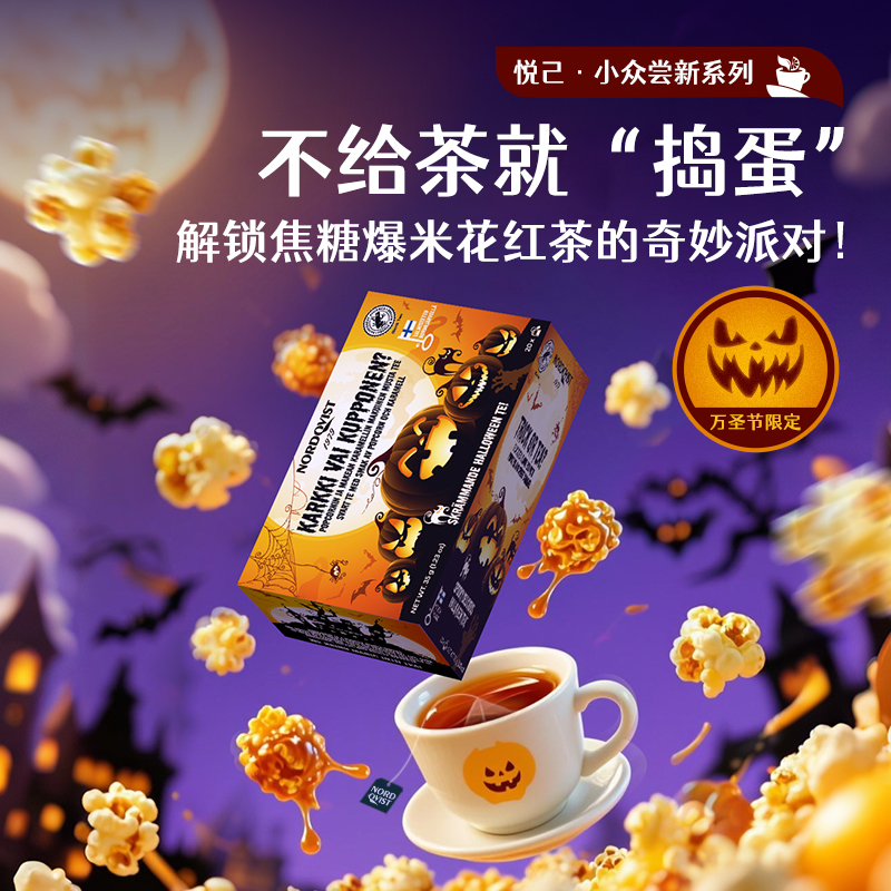 芬兰进口暖达芬Nordqvist圣诞节伴手礼红茶肉桂袋泡茶路易波士茶