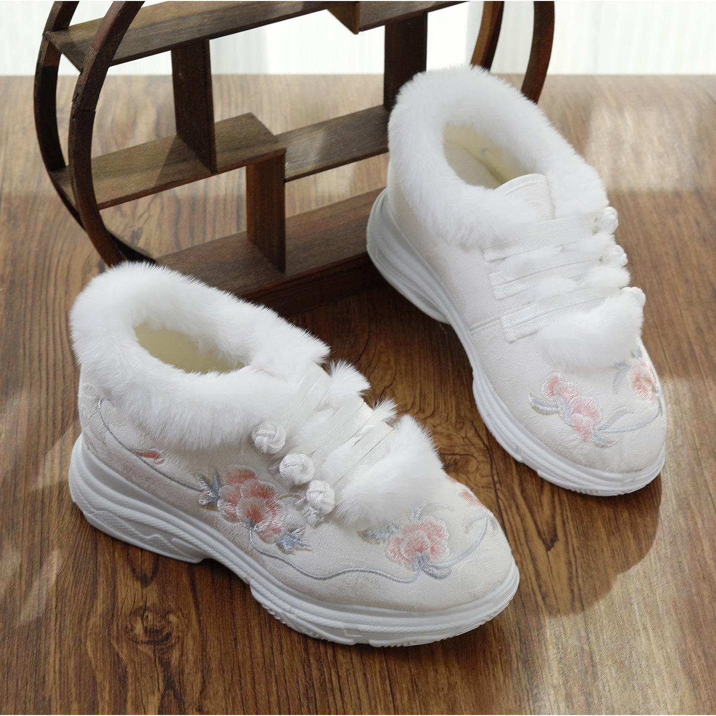 秋冬老北京棉鞋绣花毛口加绒加厚软底运动鞋配汉服休闲低帮女单鞋,女鞋,绣花鞋,淘宝优惠券,粉丝福利购,淘宝优惠卷