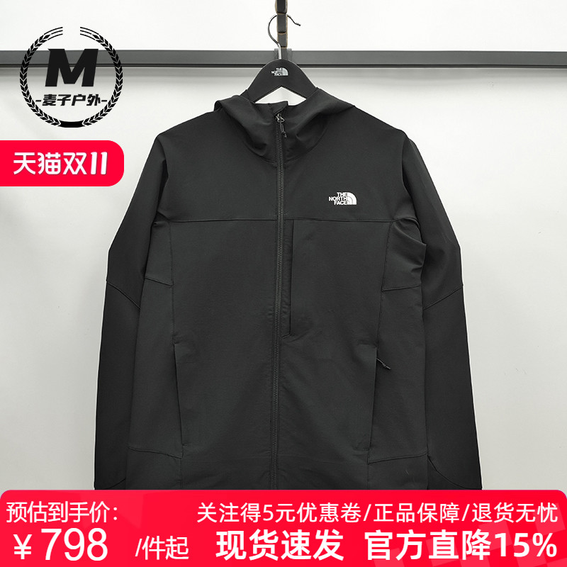 TheNorthFace北面男防风防泼溅软壳外套连帽夹克户外25秋冬89TK