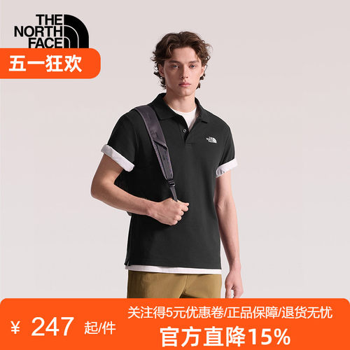 TheNorthFace北面短袖POLO衫男26春夏新款户外休闲翻领T恤8FZV