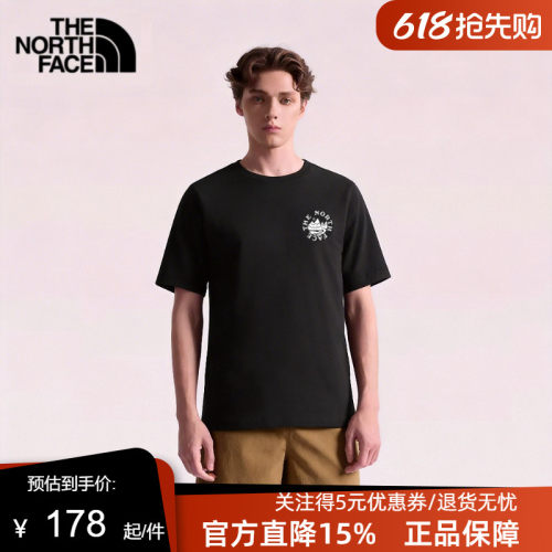 TheNorthFace北面短袖男女同款印花短袖T恤户外透气26春夏8GVG