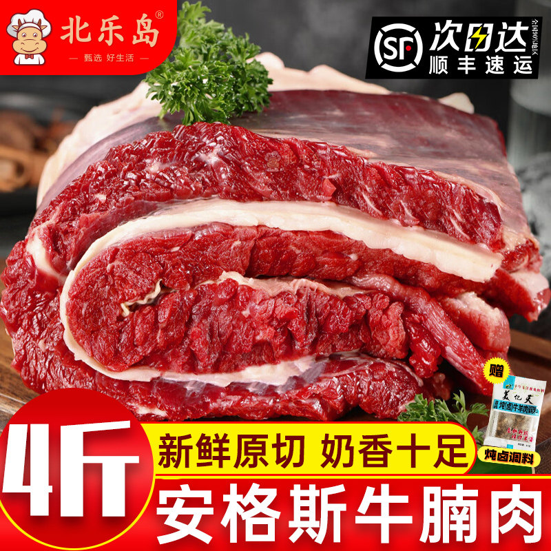 牛腩肉新鲜进口原切红烧牛腩煲块牛坑腩非内蒙冷冻半成品商用