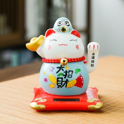 正品三十而已同款摇手招财猫摆件陶瓷创意礼品家居装饰客厅办公桌