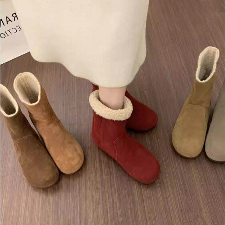 香港两穿真皮勃肯短靴女鞋子2025年新款冬季保暖加绒小暖炉雪地靴,女鞋,时装靴,淘宝优惠券,粉丝福利购,淘宝优惠卷