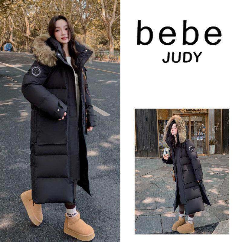 bebe judy~长款鹅绒羽绒服男女冬季极寒户外过膝加厚东北厚外套潮
