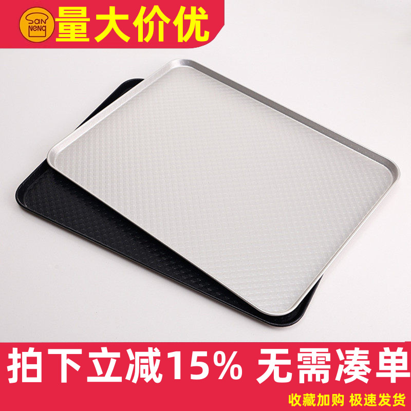 三能长方形烤盘节能波纹不沾器具图片