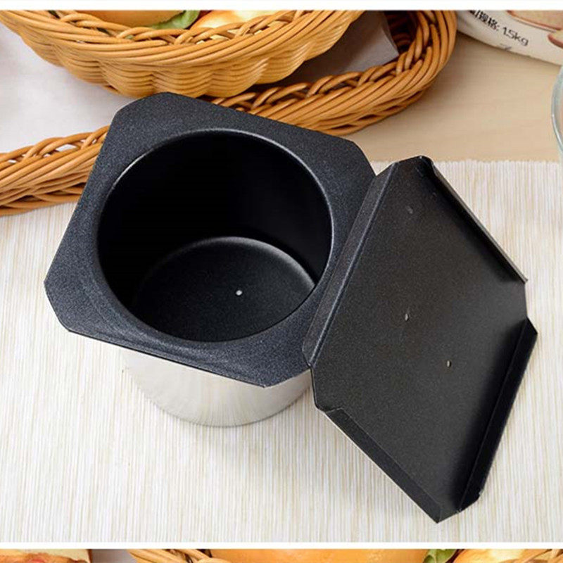 三能圆柱形土司盒 SN2176 不沾吐司面包模 加厚 家用带盖烘焙模具