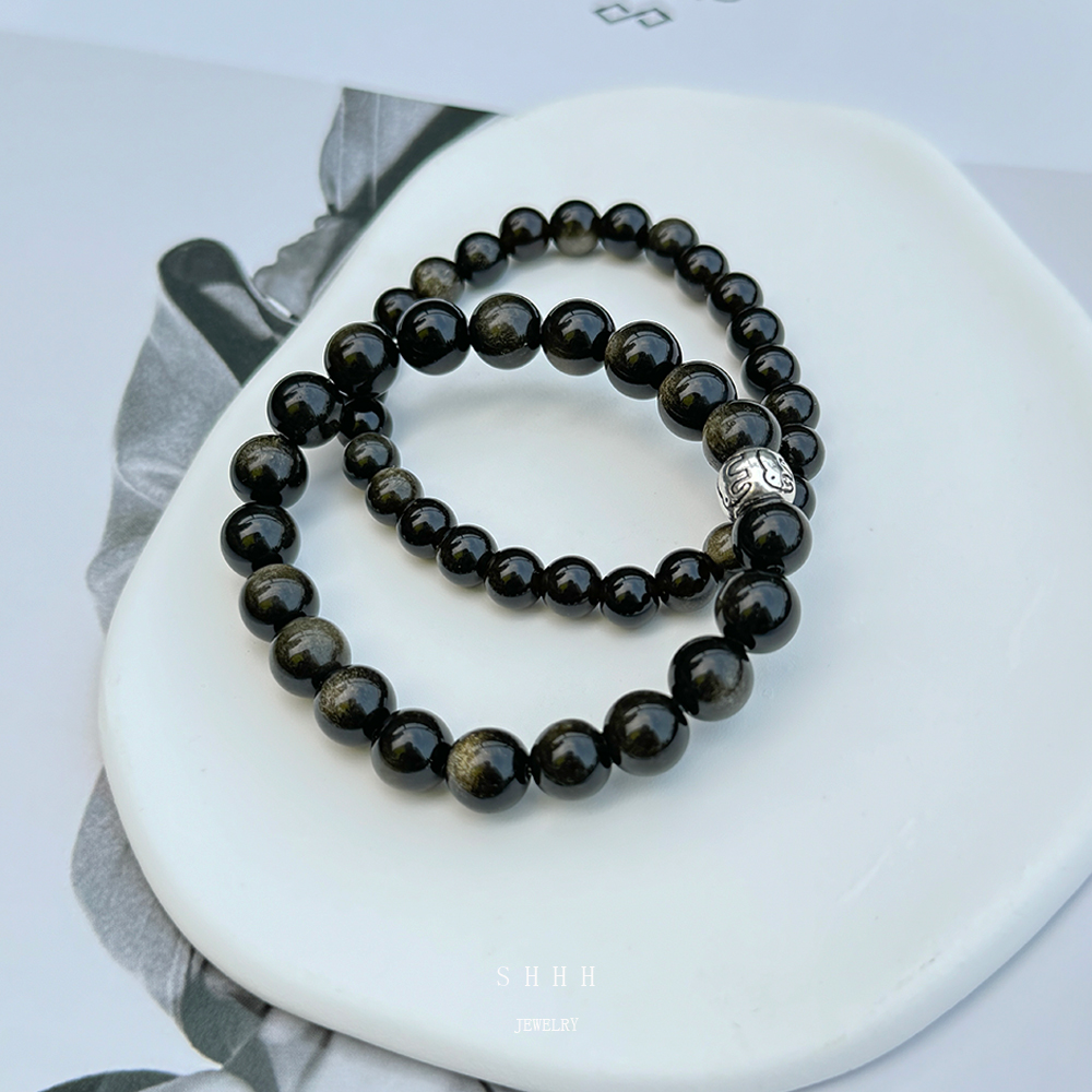 金曜石手链大象吉祥S925纯银