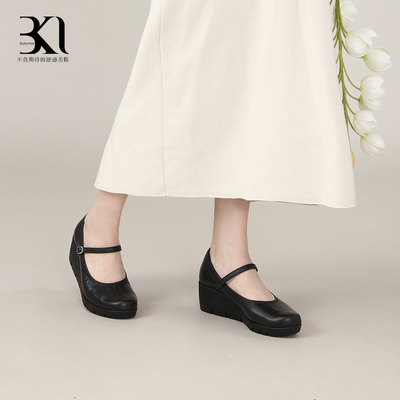 BAKERLOO进口玛丽珍坡跟女鞋39607