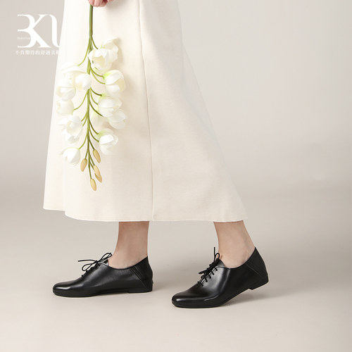 BAKERLOO简约深口系带乐福女鞋18280