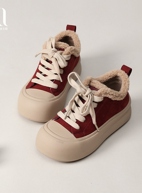 BAKERLOO厚底系带毛口休闲女鞋YT220
