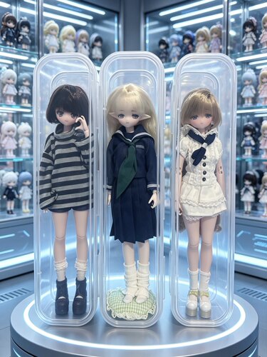 azone娃娃米甜四代收纳盒ob24玩偶透明防尘展示架桌面BJD手办公仔