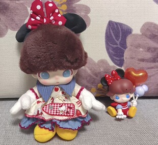 DIMOO迪士尼米妮连衣裙高飞娃衣搪胶18cm布鲁托泡泡玛特毛绒衣服