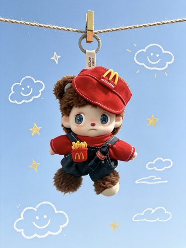 阿默新款遗失的玩偶搪胶娃衣10厘米封锁衣服破坏毛绒挂件服替换装