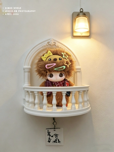 神秘话剧社dimoo收纳盒壁挂展示盒泡泡玛特盲盒星星人萌粒diy造景