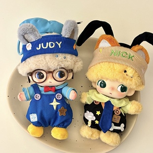 dimoo迪士尼奇奇蒂蒂搪胶疯狂动物城尼克兔子娃衣布鲁托毛绒衣服