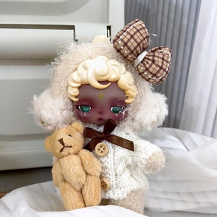 泡泡玛特新款3代sp不眠剧场困困睡魔搪胶娃衣10cm发霉小蛋糕换装