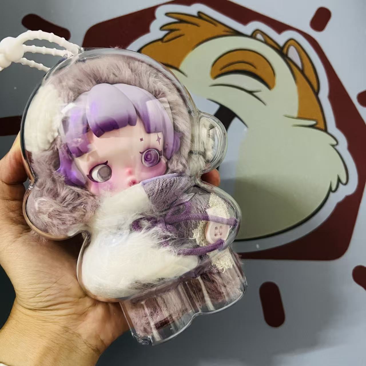 泡泡玛特sp23三代保护壳不眠剧场遗忘小熊保护壳罩透明壳搪胶毛绒 - 封面