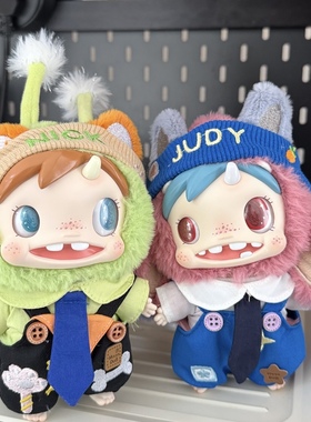 POLAR宝拉怪物收藏闪电毛虫毛绒朱迪尼克娃衣服布波小兔搪胶10cm