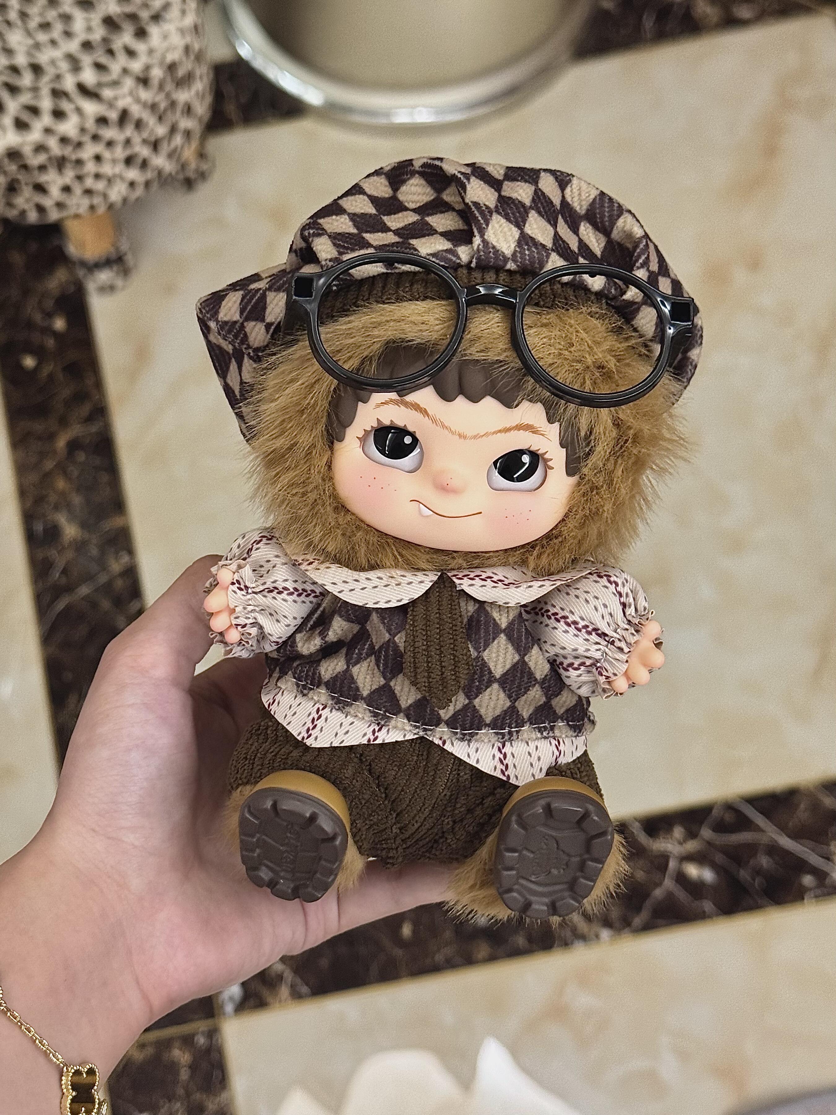 泡泡玛特wakuku12代毛毛潮趣派对哇酷酷狐狐兔兔搪胶娃衣20cm衣服