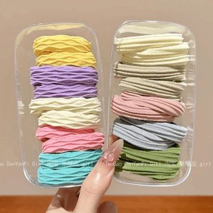 儿童发绳2025新款高弹力扎高马尾头绳女童高级感彩色发圈皮套耐用