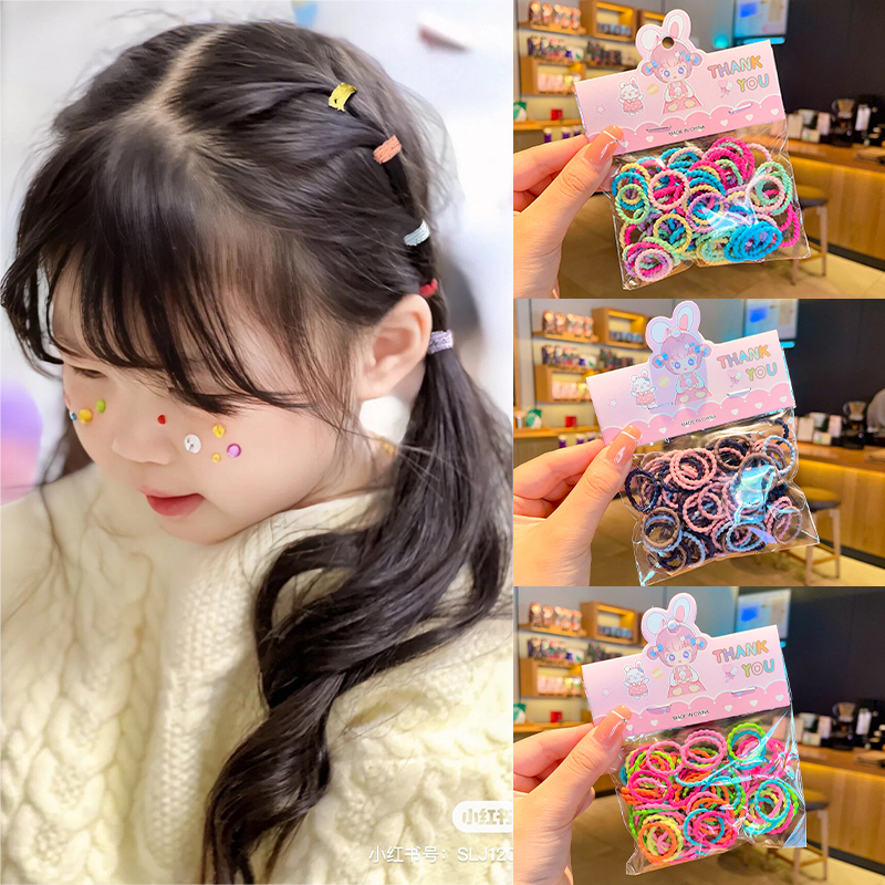 彩色拇指发圈儿童发绳小女孩