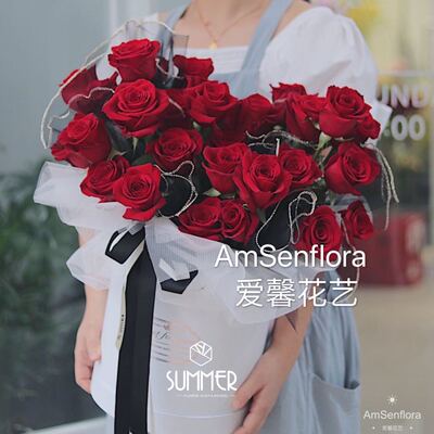 ins红玫瑰花网红创意纪念日北京