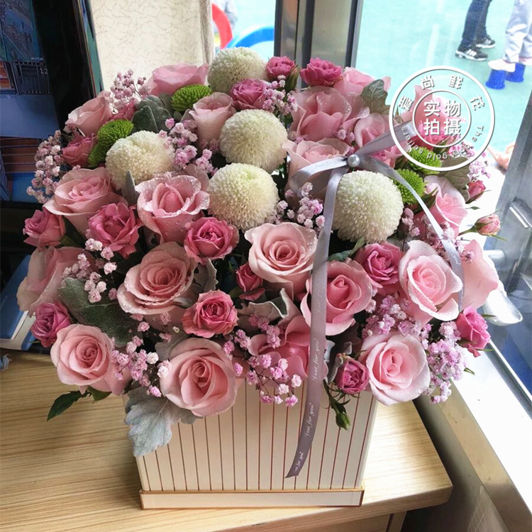 ins北京鲜花同城速递玫瑰礼盒订