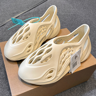 夏季 正品 男2024新款 YEEZY 奢椰子洞洞鞋 eva防滑防臭厚底凉拖女OG