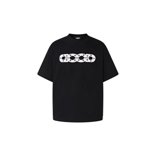 朱志鑫同款短袖 GOODBRAND 镂空LOGO彩钻发泡印花GOOD男女情侣