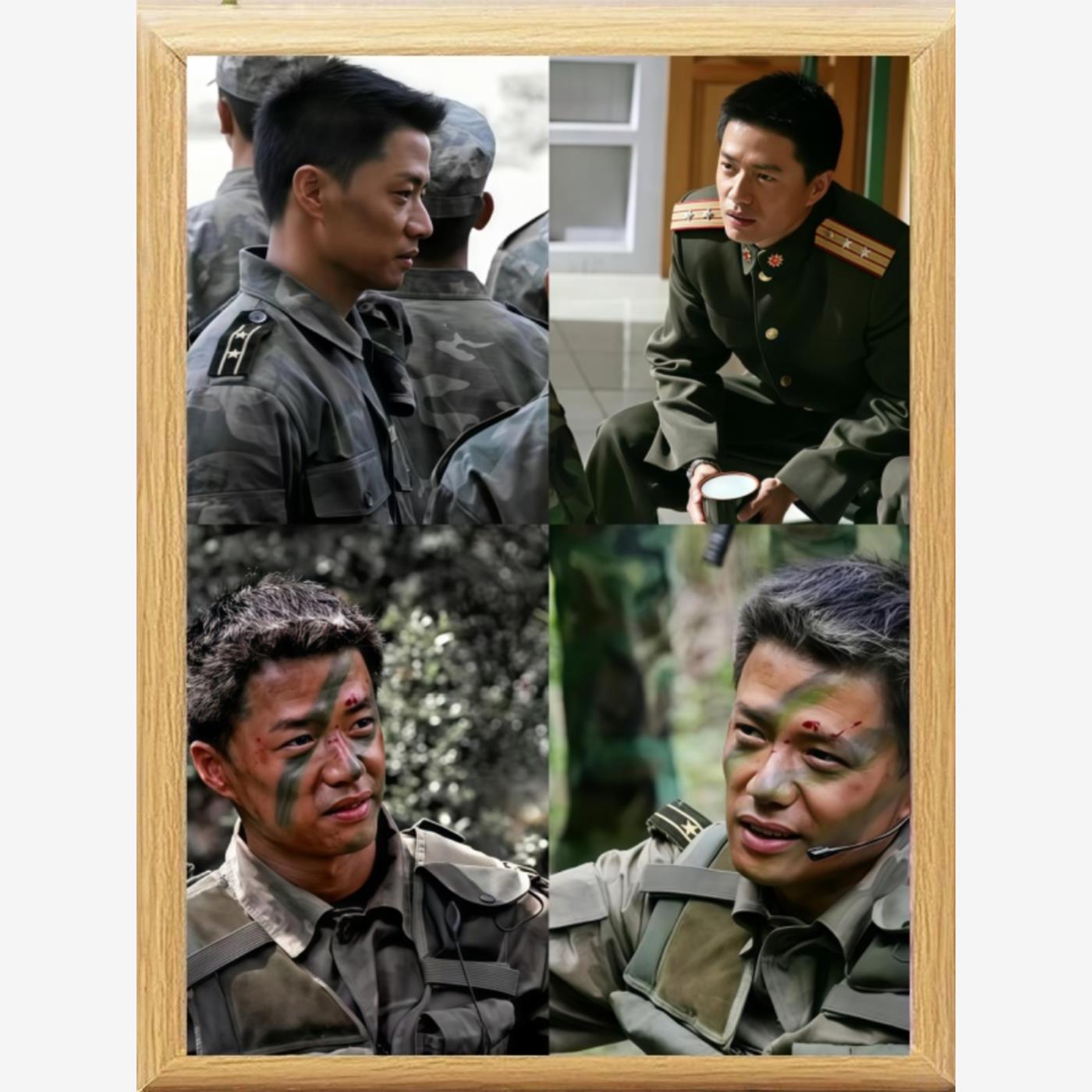 士兵突击袁朗画照片摆件客厅玄关玻璃相框摆台周总理头像挂像装饰图片