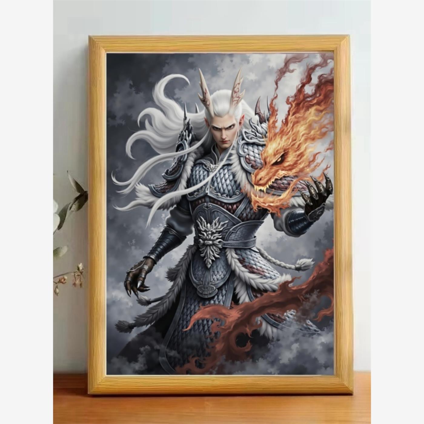 敖光东海龙王周边玻璃相框摆台哪咤之魔童闹海动画定制桌面摆件
