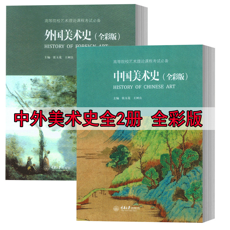 中国美术史+外国美术史 全彩版全2册 王树良 艺术硕士入学考试考点精编 考研教材初学艺术学概论入门教材书精解考试大纲考研复习