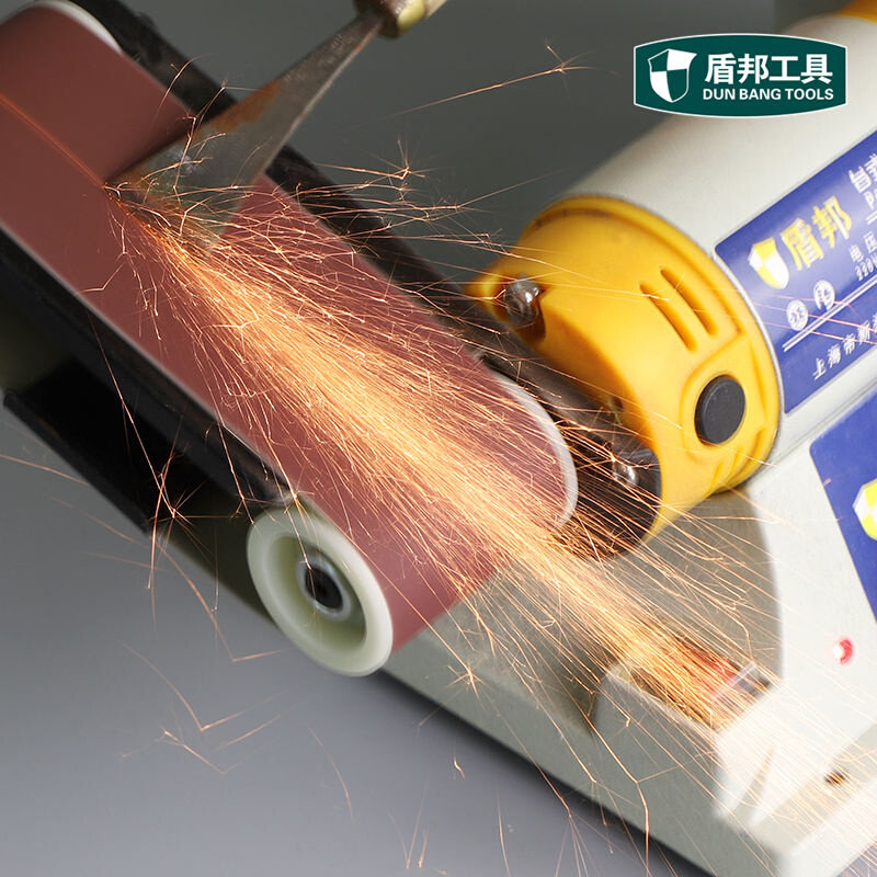 盾邦台式砂带机磨刀家用小型diy电动抛光机台磨金属木工打磨机