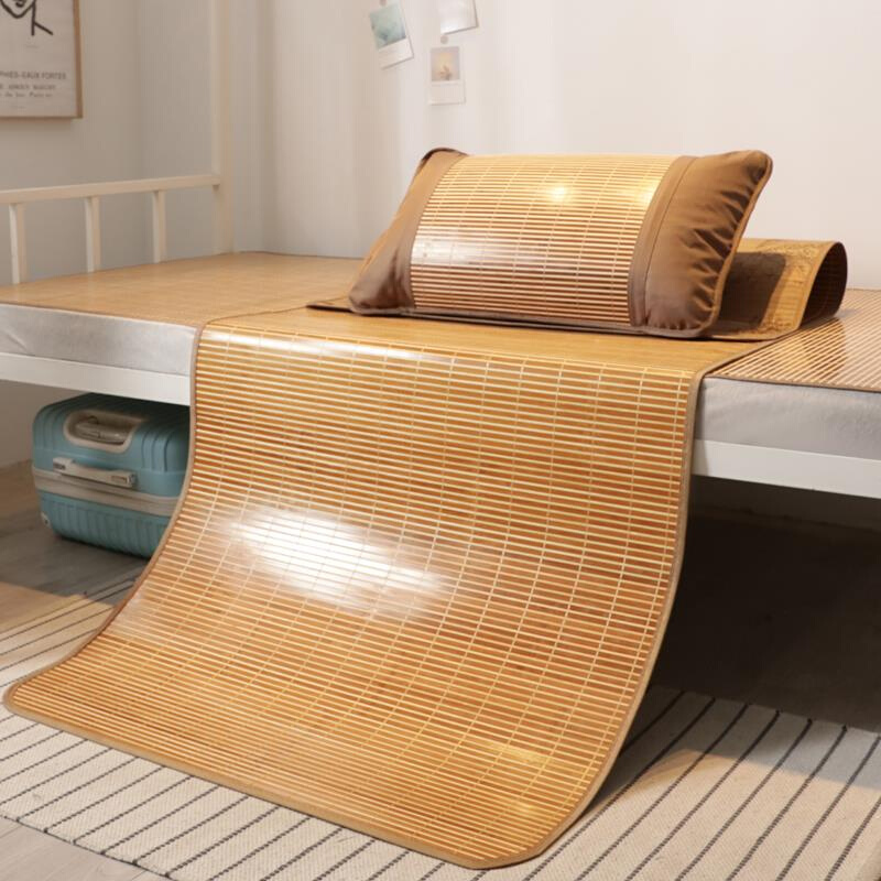 竹凉席1米2一米h二宽单人床竹席90公分80学生85草席70双面1.8x2.0