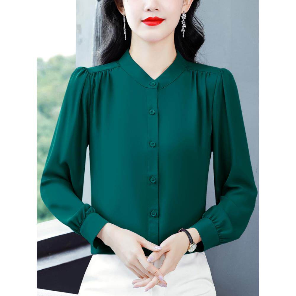 JOYIASS中老年上衣女士2025新款气质洋气衬衣小衫妈妈春秋装雪纺