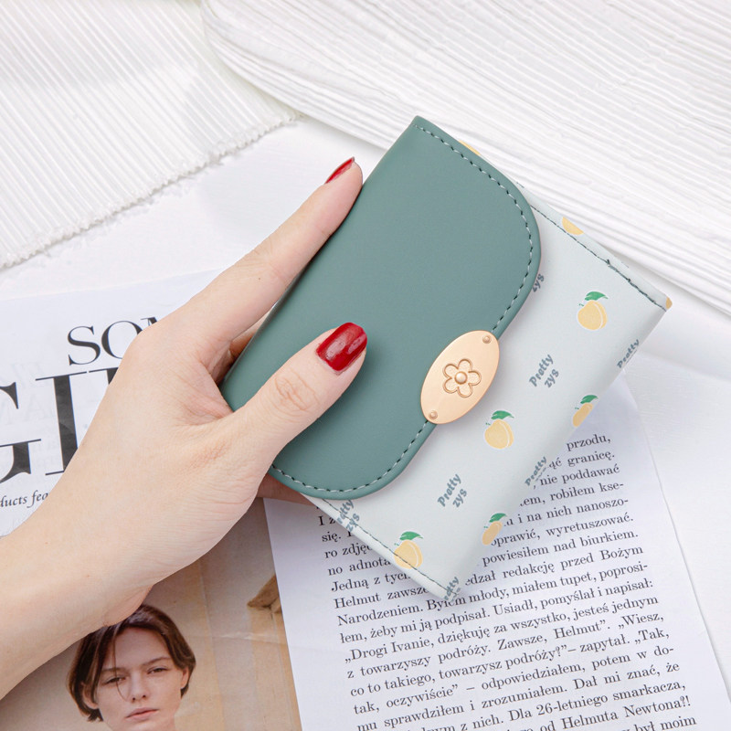 小钱包女短款2022新款夏天时尚小清新学生零钱包卡包一体包皮夹潮