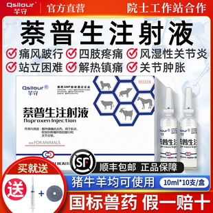 萘普生注射液兽用针剂猪牛羊风湿关节炎跛行解热镇痛发退烧用兽药