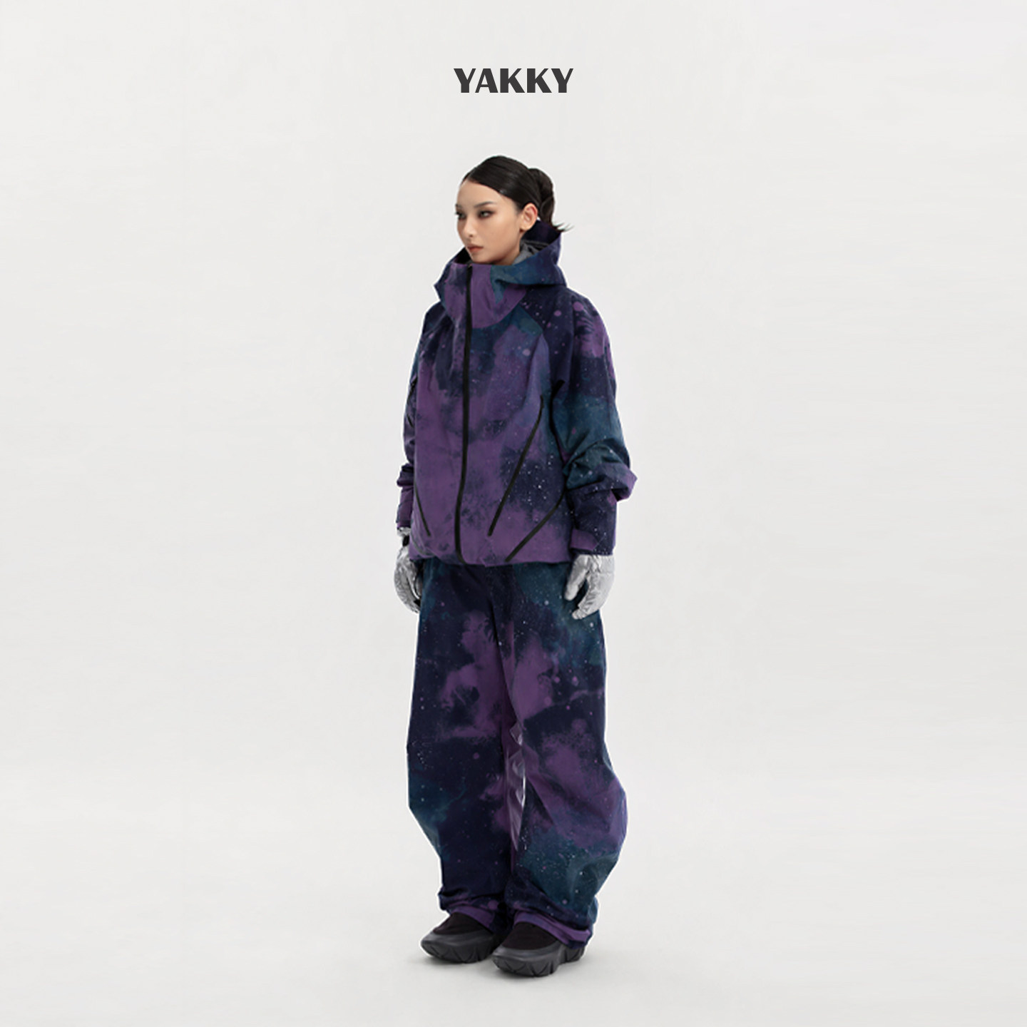 【26新品】YAKKY星空系列男女同款3L滑雪服上衣防水外套雪裤套装