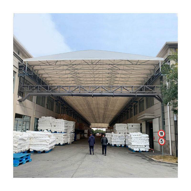 户外电动推拉雨棚遮阳棚伸缩车棚大排档帐篷仓储仓库折叠可移动蓬