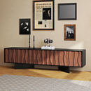 中古风电视柜复古收纳柜客厅靠墙落地置物装 饰柜胡桃木储物柜