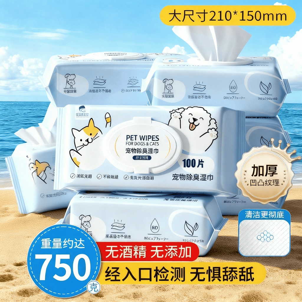 宠物湿巾猫咪狗狗专用清洁抑菌